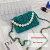 DIY Craft Kit Yarn, Crochet Hook, And Fabric Strips For Making A ShoulderCrossbody Bag