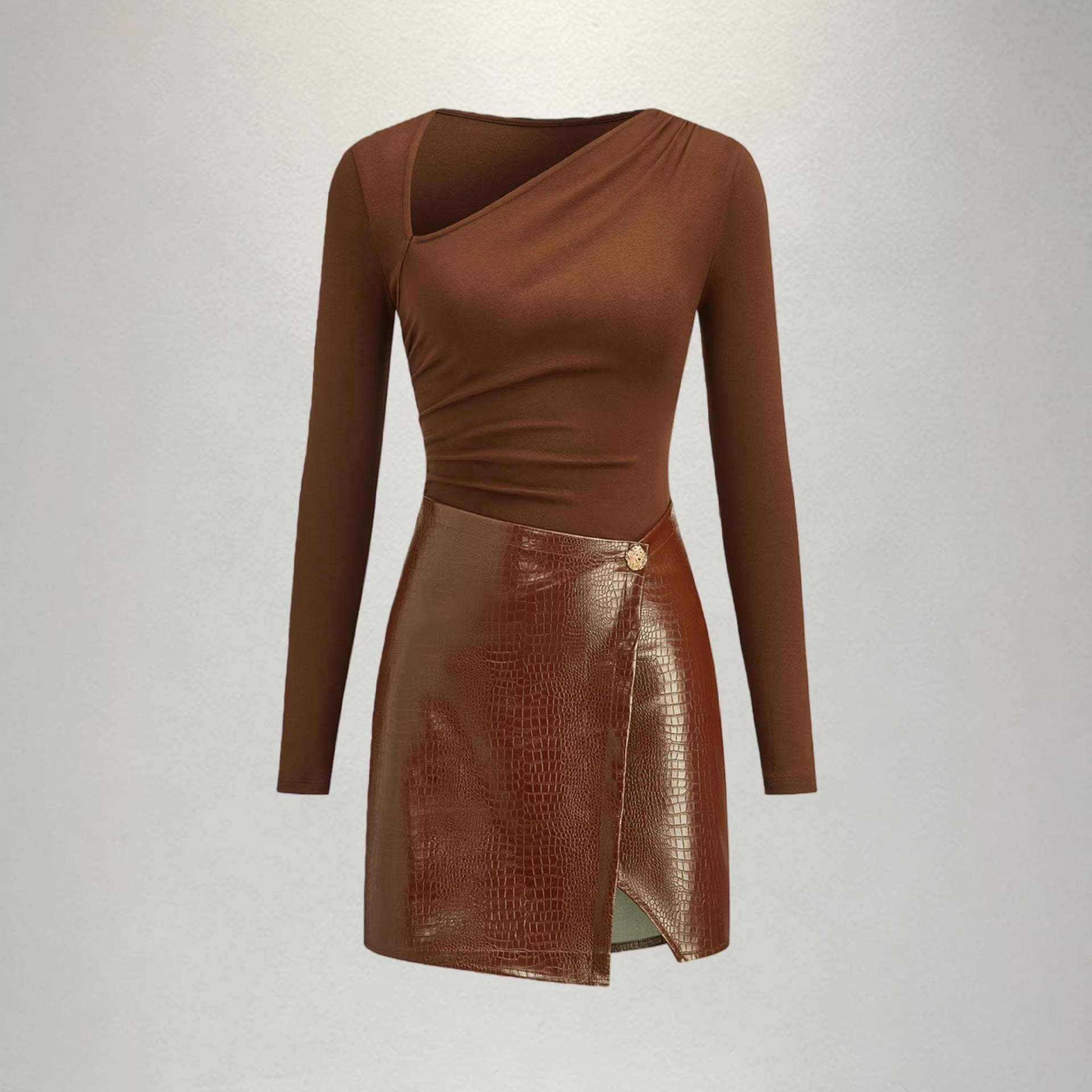 European And American-style Patchwork Dress For Women