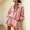 Printed Casual Shirt And Shorts Two-piece Set