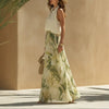 Women's Waist-Cinching Ruffle-Trimmed Elegant Dress