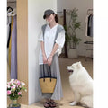 Loose-fitting Fashion Top And Skirt Two-piece Set