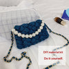 DIY Craft Kit Yarn, Crochet Hook, And Fabric Strips For Making A ShoulderCrossbody Bag