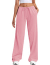 Womens Wide-leg Sweatpants Loose-fitting Low-rise Athletic Pants
