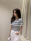 Elegant All Matching Short Sleeved Knitted Cardigan For Women