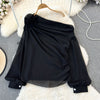 Loose-fitting Figure-flattering Chiffon Blouse For Women