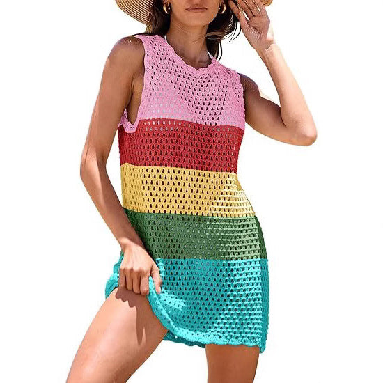 Women's Holiday Hollow-Out Knitted Dress