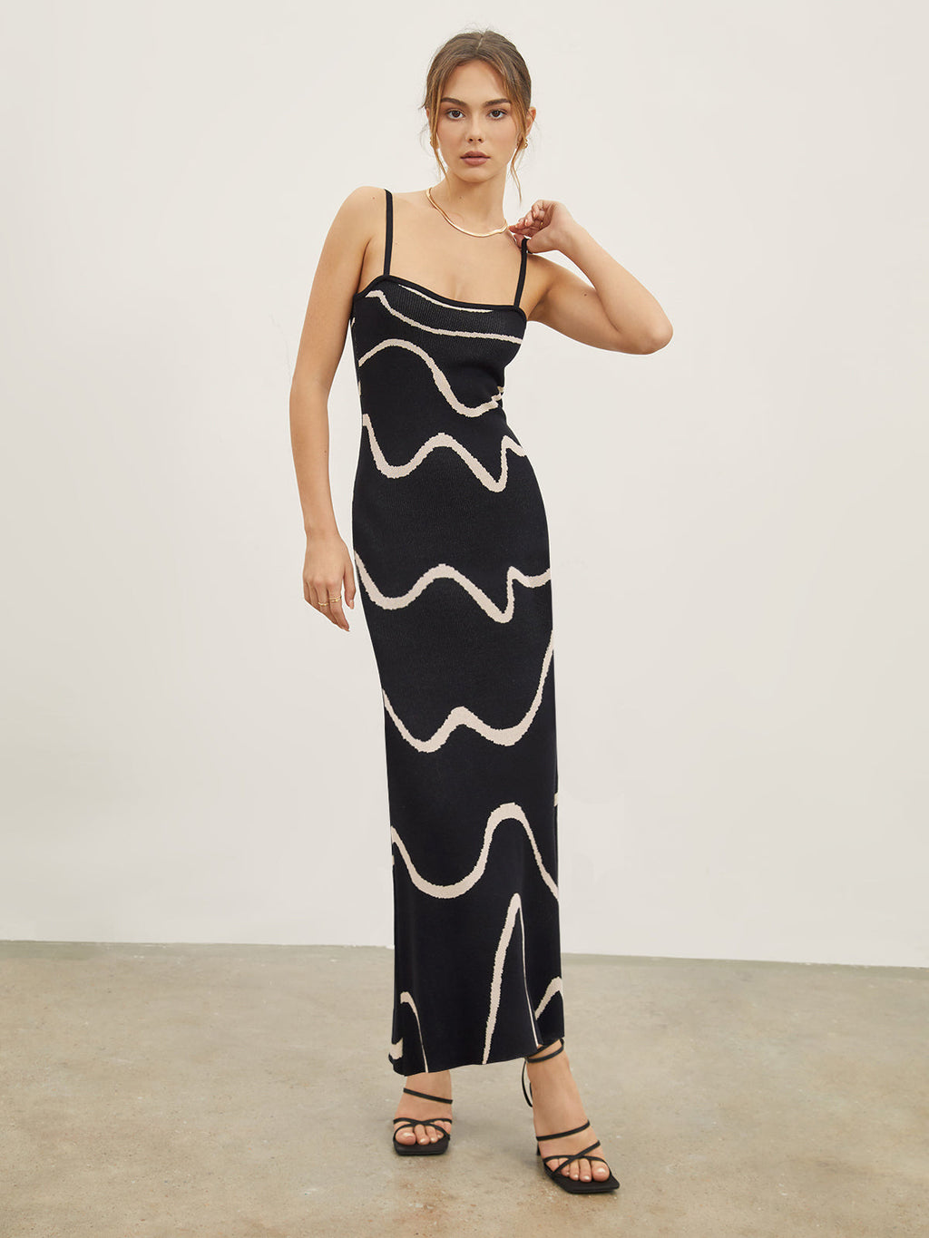 Striped Knitted Sexy Bodycon Dress Women