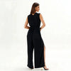 V Ling Solid Color Sleeveless Women's Jumpsuit