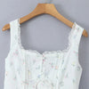 Lace-spliced Square-neck Slip Dress For Women