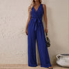 Strap High-Waist Sleeveless Jumpsuit Fashion Casual Set