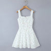 Lace-spliced Square-neck Slip Dress For Women