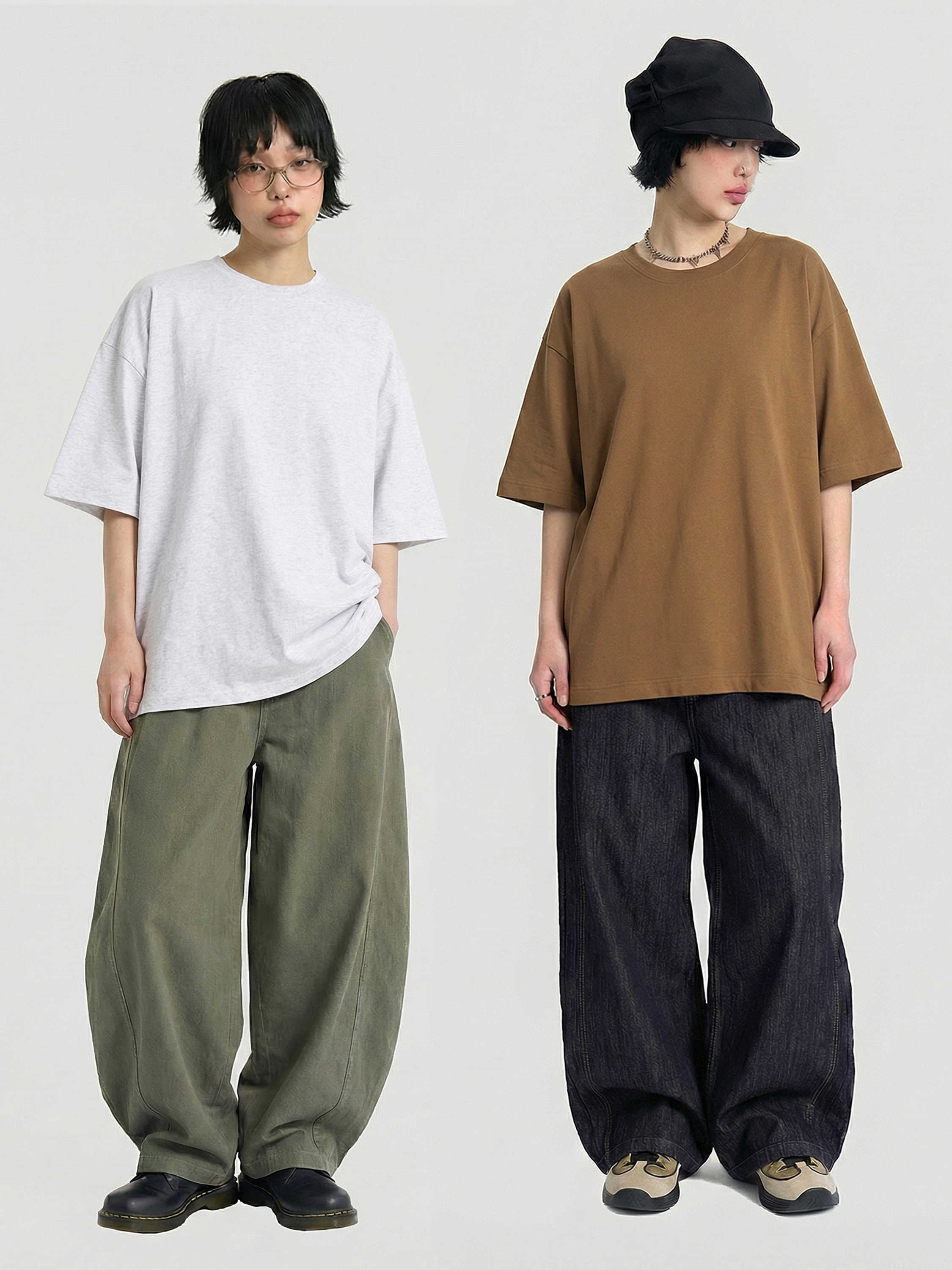 Round Neck Couple Short Sleeve T-shirt