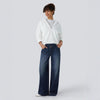 Women's Asymmetric Low-rise Loose-fit Denim Jeans