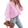 Outerwear Casual Long-sleeve Button-up Midriff-baring Chic Office Shirt