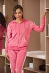 Velvet Long-Sleeve Womens Casual Sports Suit
