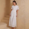 Women's Hollow-Out Embroidered Short-Sleeve Dress