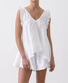 French-style Instagram Inspired New Sleeveless Hollow Out Backless Ruffled V Neck Pajama Set