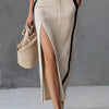 Womens Sleeveless Crew-neck Midi Dress