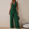 Strap High-Waist Sleeveless Jumpsuit Fashion Casual Set