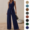 Strap High-Waist Sleeveless Jumpsuit Fashion Casual Set