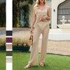 Womens Knitted Short Beach Vest Set