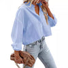 Outerwear Casual Long-sleeve Button-up Midriff-baring Chic Office Shirt