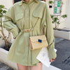 Fashionable ShoulderCrossbody Bag For Women, Korean-Style Small Square Bag With Chain
