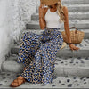 High Waist Leopard-print Printed Loose Casual Wide-leg Pants Women's Trousers