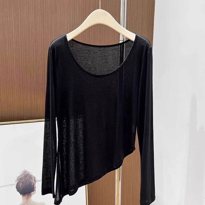 Spring Slimming Asymmetric Slit Designer Sun-Protective Jacket