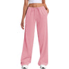 Womens Wide-leg Sweatpants Loose-fitting Low-rise Athletic Pants