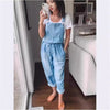 Fashionable Elastic Mid-Waist Jumpsuit Womens Pants