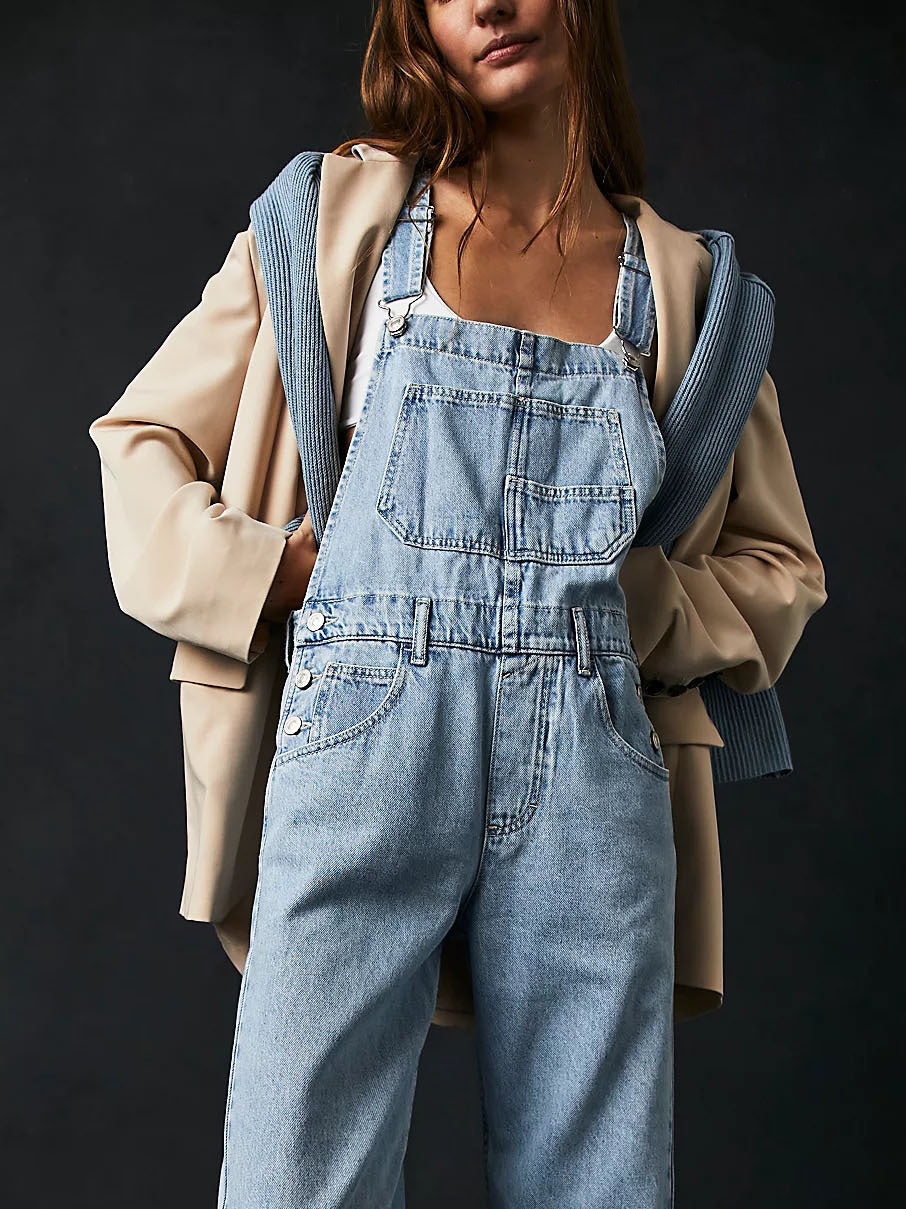 Casual Loose Denim Overalls