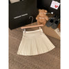 High-waisted Pleated A-line Loose Casual Short Skirt