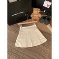 High-waisted Pleated A-line Loose Casual Short Skirt