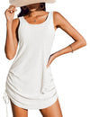 Summer Drawstring Sleeveless Hollow-Out Dress