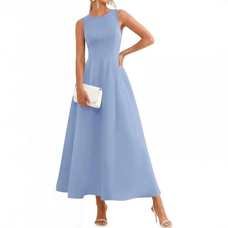 Womens Slim-Fit Long Casual Vest Dress