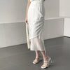 Gentle-style Chic Figure-hugging Asymmetrical High-waisted Skirt