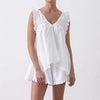 French-style Instagram Inspired New Sleeveless Hollow Out Backless Ruffled V Neck Pajama Set