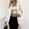 New European And American Womens Clothing Long-sleeve Solid-color Single-button Jacket