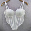 Strapless Pleated-cup High-end Fishbone Corset