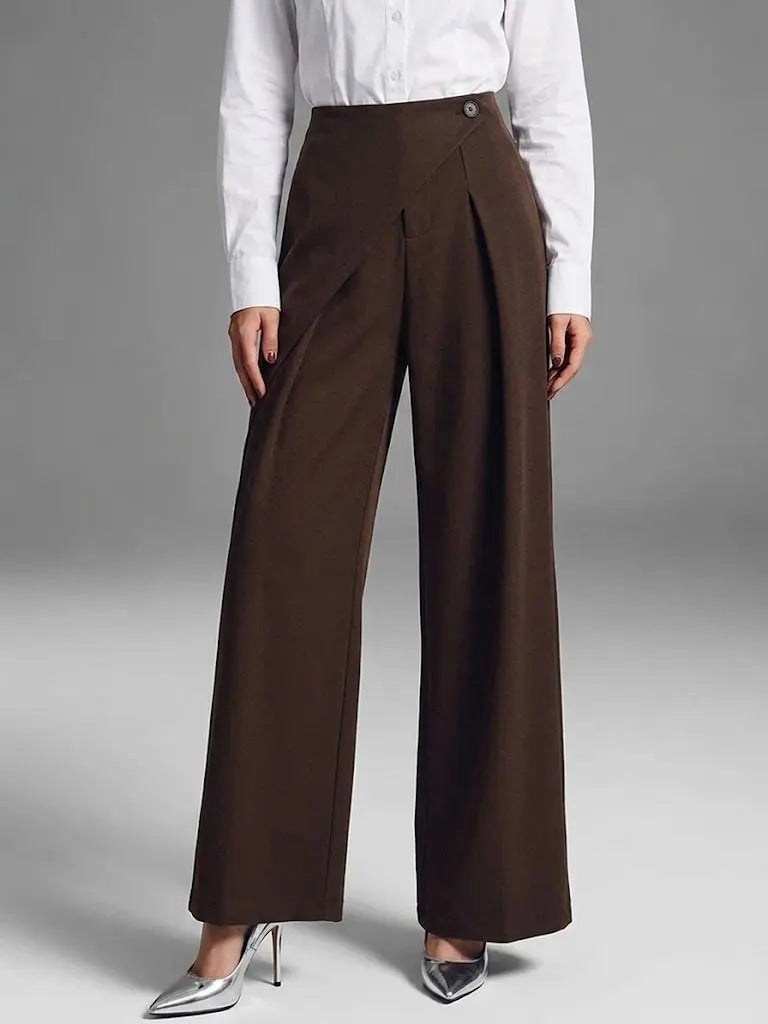 Elegant Straight-Leg Casual Wide-Leg Suit Pants For Women