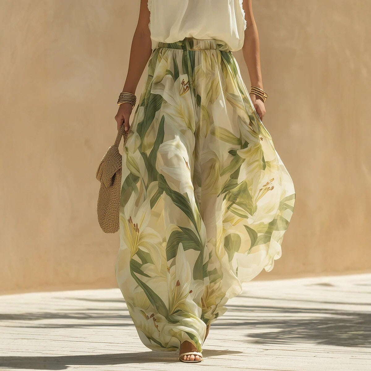 Women's Waist-Cinching Ruffle-Trimmed Elegant Dress