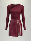 European And American-style Patchwork Dress For Women