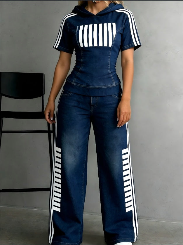 Women's Denim 2 Piece Outfit