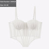 Strapless Pleated-cup High-end Fishbone Corset