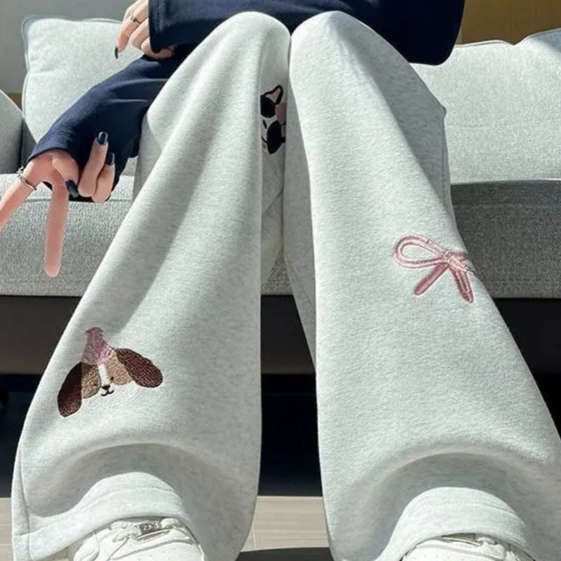 Women's Cartoon Sports Casual Loose Sweatpants