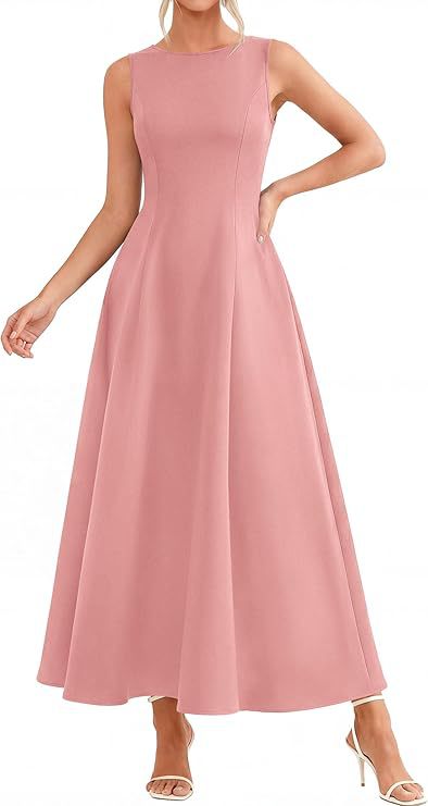 Womens Slim-Fit Long Casual Vest Dress