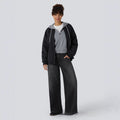 Women's Asymmetric Low-rise Loose-fit Denim Jeans