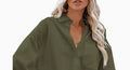 Outerwear Casual Long-sleeve Button-up Midriff-baring Chic Office Shirt
