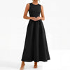 Womens Slim-Fit Long Casual Vest Dress